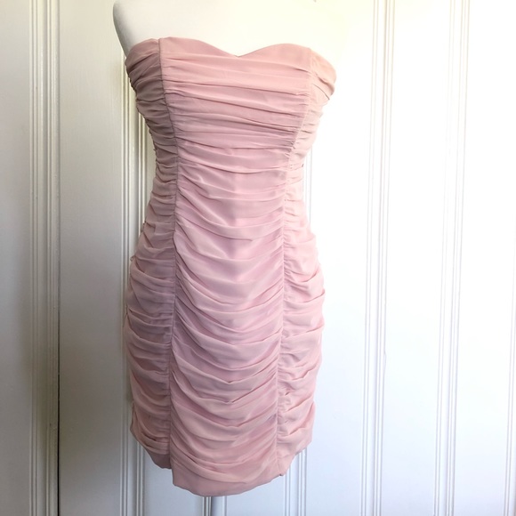 H&M blush pink strapless dress - Picture 1 of 2